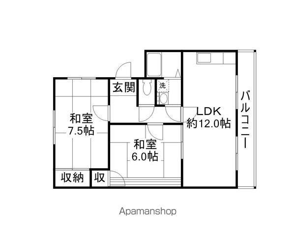 メゾンドスワイニー(2LDK/2階)の間取り写真