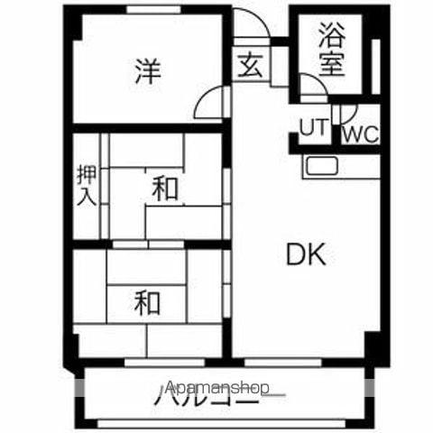 パークレジデンス(3DK/6階)の間取り写真