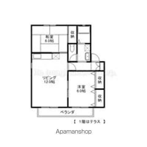 サザンウインドⅡ(2LDK/2階)の間取り写真