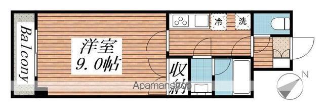 アーバンヒルズ国見(1K/4階)の間取り写真