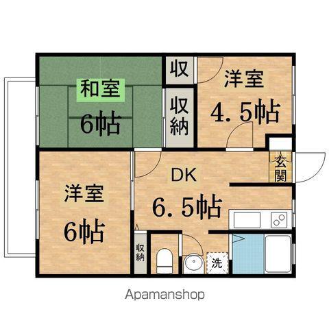 ファミール田倉(3DK/2階)の間取り写真