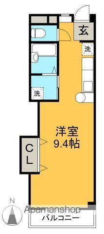 グリーンハイツ(ワンルーム/2階)の間取り写真