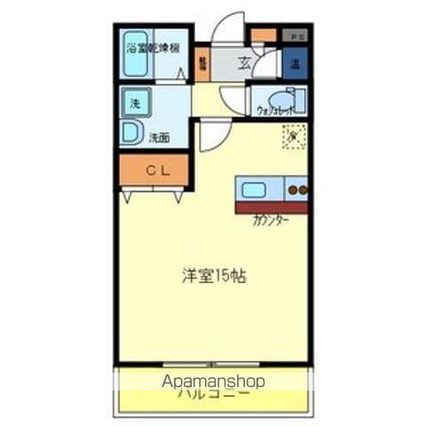 DESIGNERS素敵館(ワンルーム/2階)の間取り写真