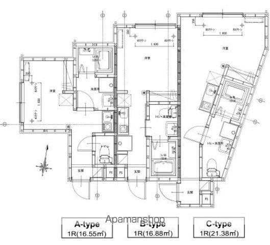 FIELDⅡ(ワンルーム/2階)の間取り写真