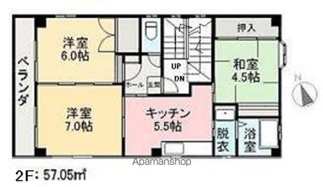 三野ハイツ(3DK/2階)の間取り写真