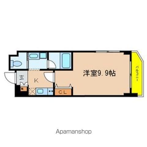 サプール津田沼(1K/3階)の間取り写真