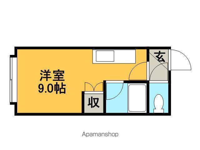 前田ビレッジⅠ(ワンルーム/2階)の間取り写真