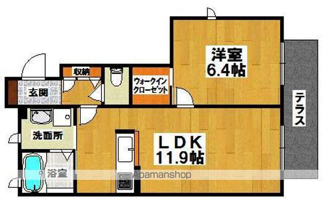 シャーメゾンオプス(1LDK/1階)の間取り写真