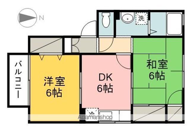 シャルム・石手(2DK/1階)の間取り写真