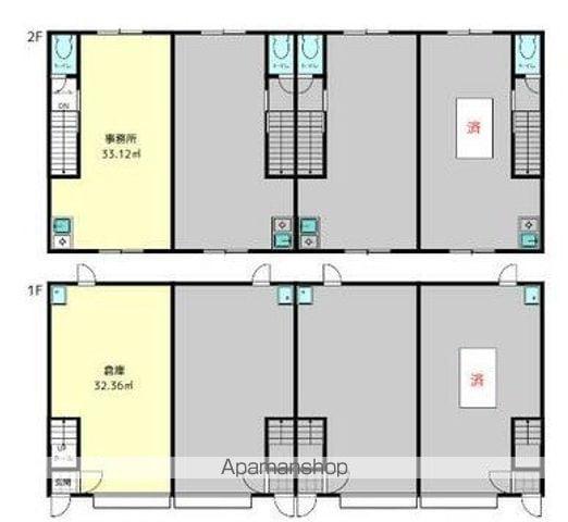 泉大津ロードサイド事務所付倉庫(ワンルーム/1階)の間取り写真