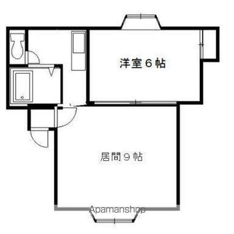 ロイヤルハイツ桑園(1LDK/2階)の間取り写真