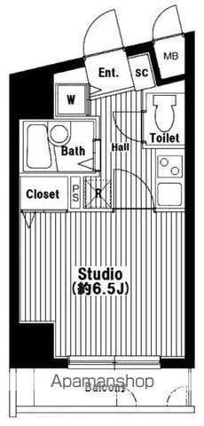 グランドガーラ渋谷(1K/11階)の間取り写真