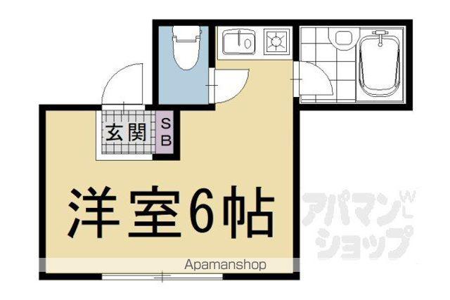 東山女子ハイツ(ワンルーム/2階)の間取り写真