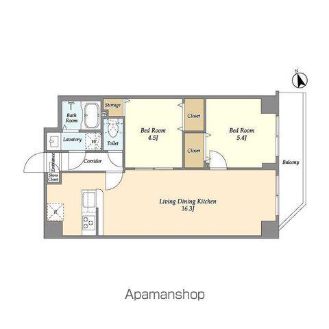 アルファコート町屋(2LDK/3階)の間取り写真