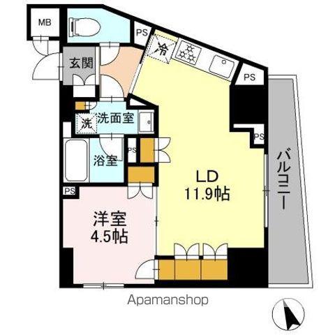 リーラ品川戸越 リーラ品川戸越(1LDK/11階)の間取り写真