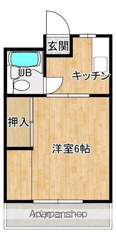 コーポ泉ヶ丘(1K/3階)の間取り写真