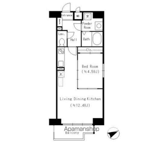 ルーエ千種(1LDK/2階)の間取り写真