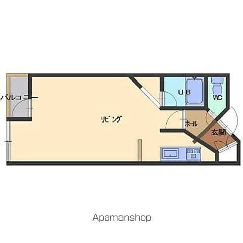 ヴェルドミール昭和(ワンルーム/1階)の間取り写真