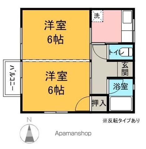 ブリランテササヒラ(2K/3階)の間取り写真