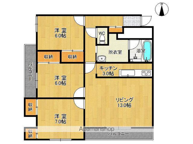 CENTER CITY5(3LDK/4階)の間取り写真