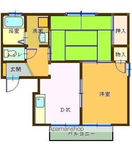 サンハイツ南町(2DK/1階)の間取り写真