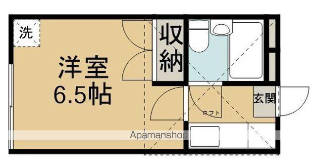 カルミア(1K/1階)の間取り写真
