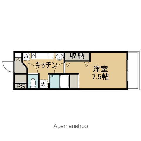 フロンティアハイツ(1K/1階)の間取り写真