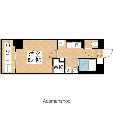 TENAS池下(1K/10階)の間取り写真