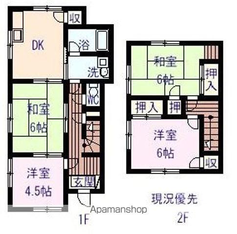 山陽本線 東尾道駅 徒歩17分 2階建 築48年(4DK)の間取り写真