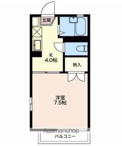 リブフレグランス(1K/1階)の間取り写真