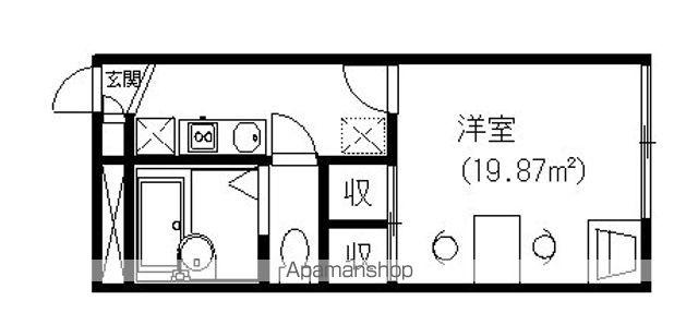 レオパレス安清 K(1K/2階)の間取り写真