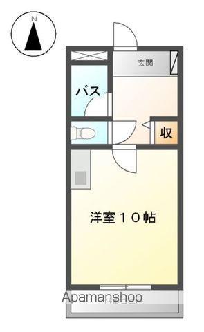 プレシアス赤城Ⅱ(ワンルーム/1階)の間取り写真