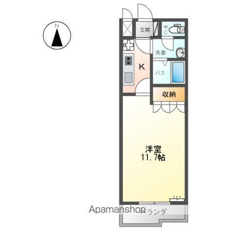 ユートピア(1K/2階)の間取り写真