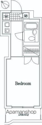 アーバンヒルズ西八王子第2(1K/4階)の間取り写真