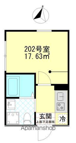 ブローテ四ツ木(1K/2階)の間取り写真