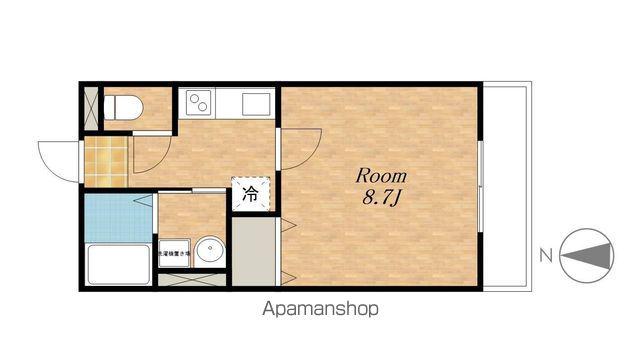 ローズハイム(1K/1階)の間取り写真