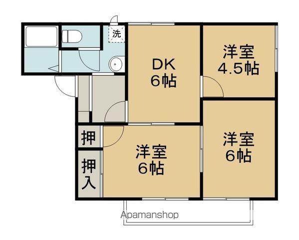 フレグランス阿島(3DK/1階)の間取り写真