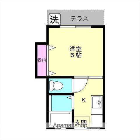 メゾン西早稲田(1K/1階)の間取り写真