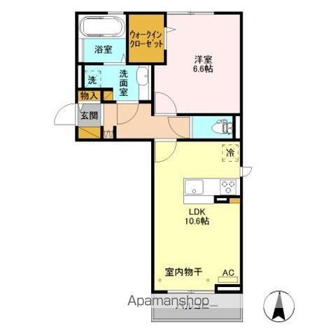 モルゲンロート 星(1LDK/2階)の間取り写真