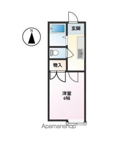 ハイツサンフラワー富岡(1K/1階)の間取り写真