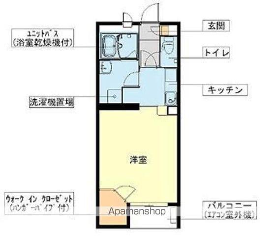 レオネクストフェリーチェ(1K/2階)の間取り写真