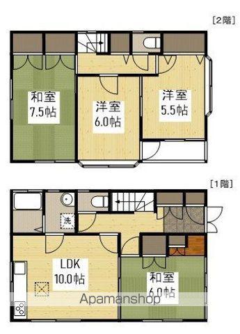 芸備線 戸坂駅 徒歩14分 2階建 築31年(4LDK)の間取り写真