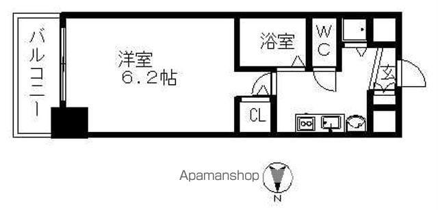 プレサンス名古屋駅前プラチナム(ワンルーム/7階)の間取り写真