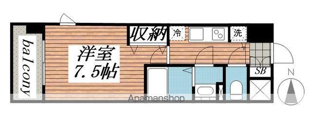 メゾン・ド・ヴィレ千葉中央(1K/4階)の間取り写真