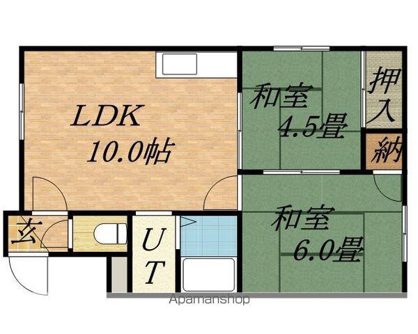 アベニューⅠ(2LDK/1階)の間取り写真