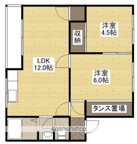 グリーンハイツ(2LDK/2階)の間取り写真
