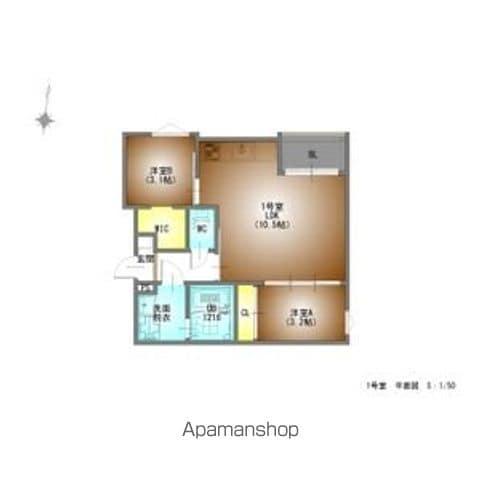 REGALEST千成(2LDK/2階)の間取り写真