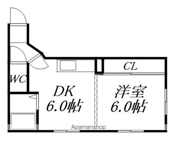 DEVEX382(1DK/4階)の間取り写真