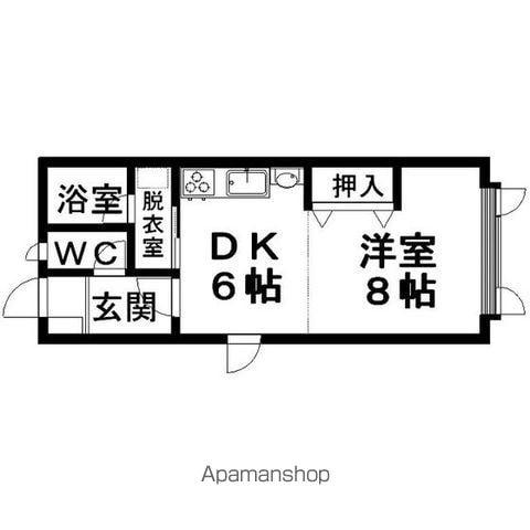 コーポエステランザ(1DK/2階)の間取り写真