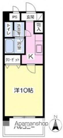 CITY SPIRE東石井(1K/5階)の間取り写真